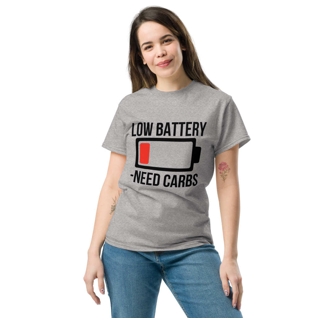 Low battery need carbs - Female shirt