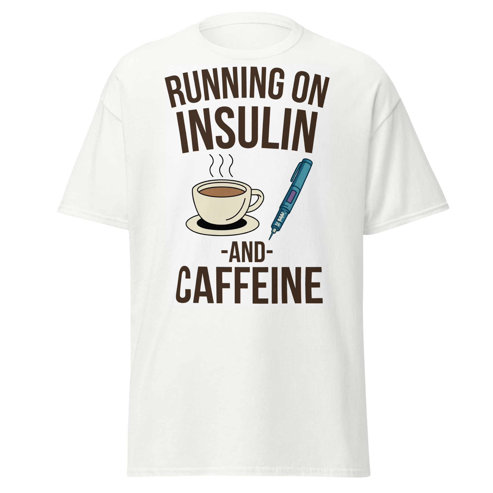 Running on insulin and caffeine - Male shirt