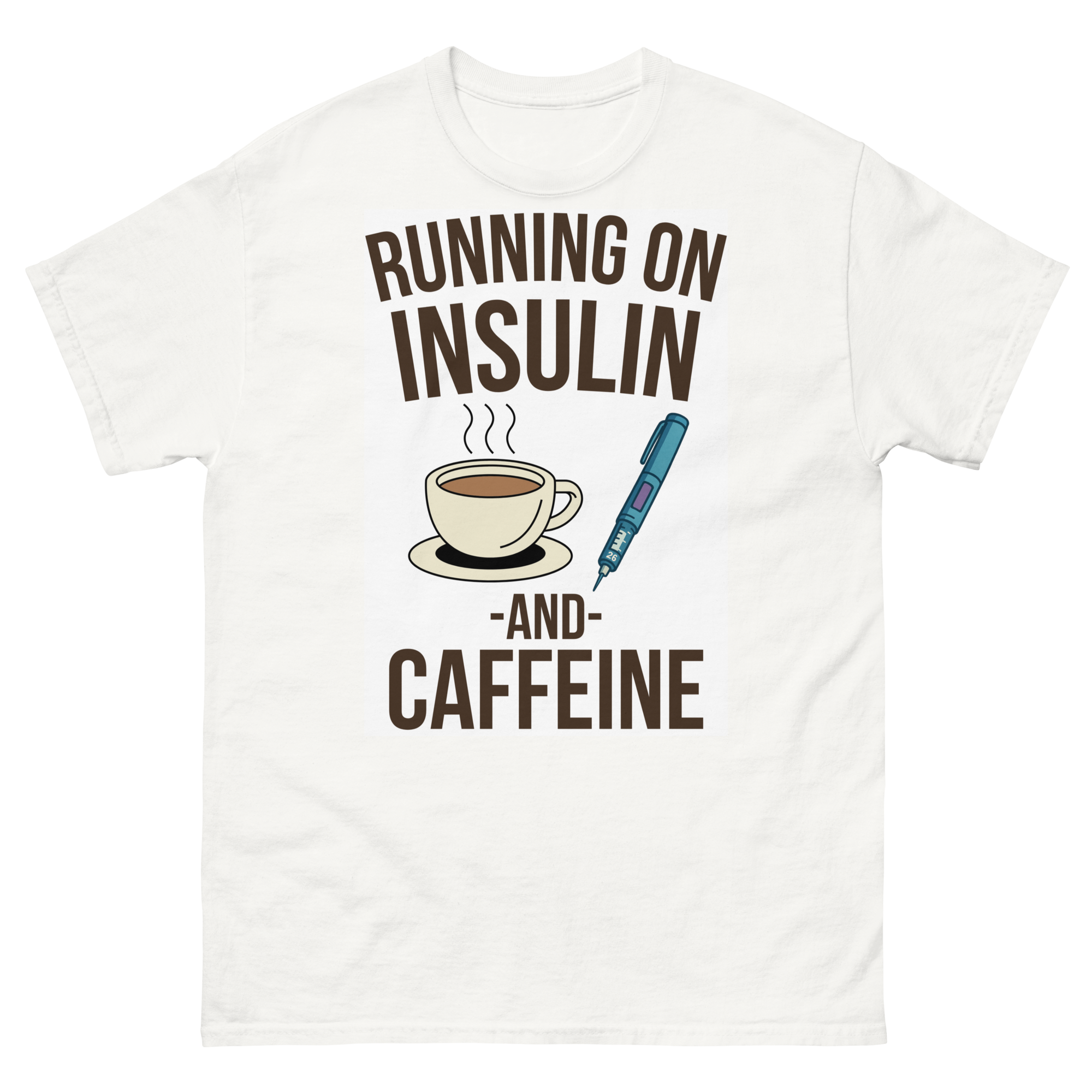 Running on insulin and caffeine - Male shirt