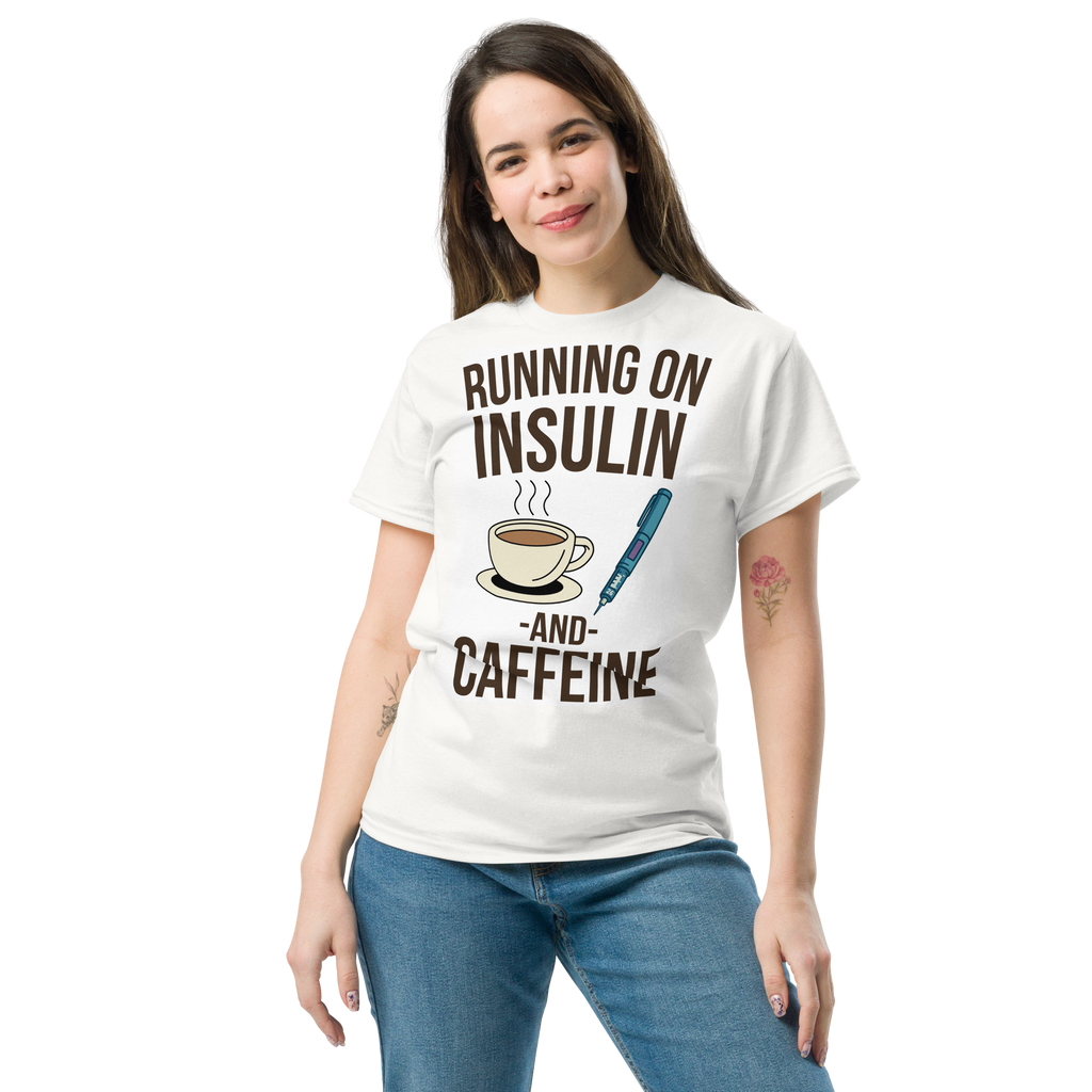 Running on insulin and caffeine - Female shirt