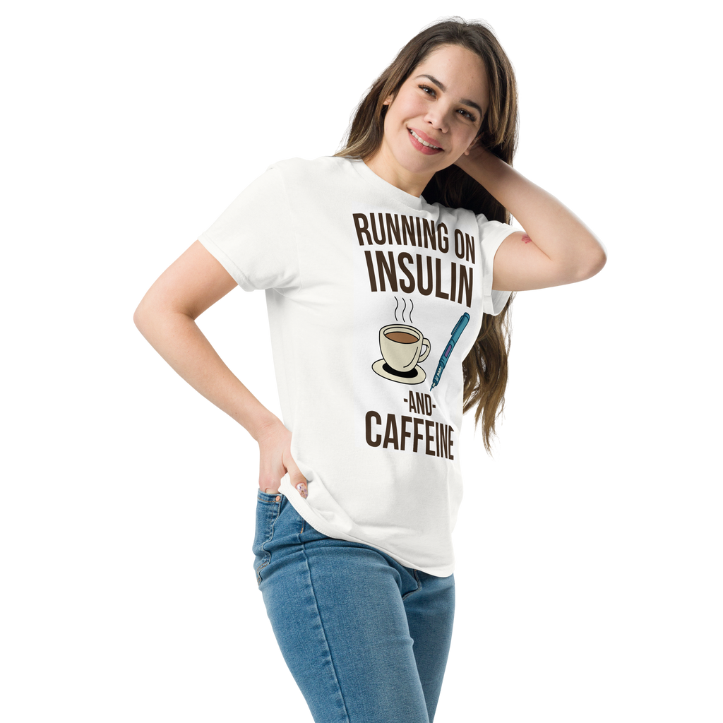 Running on insulin and caffeine - Female shirt