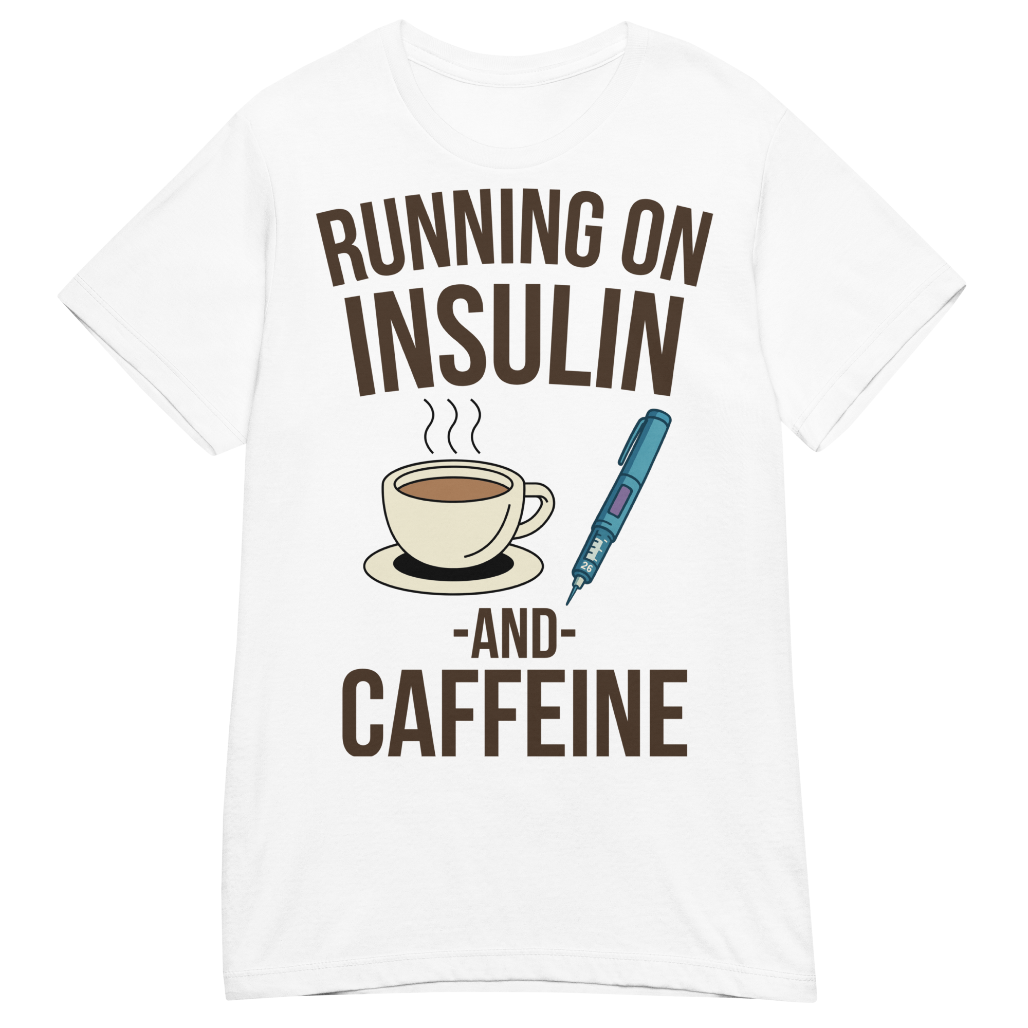 Running on insulin and caffeine - Female shirt