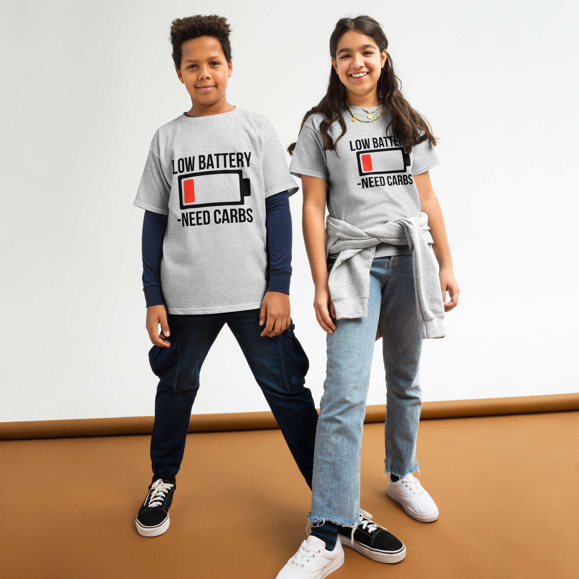 Low battery need carbs - Youth shirt