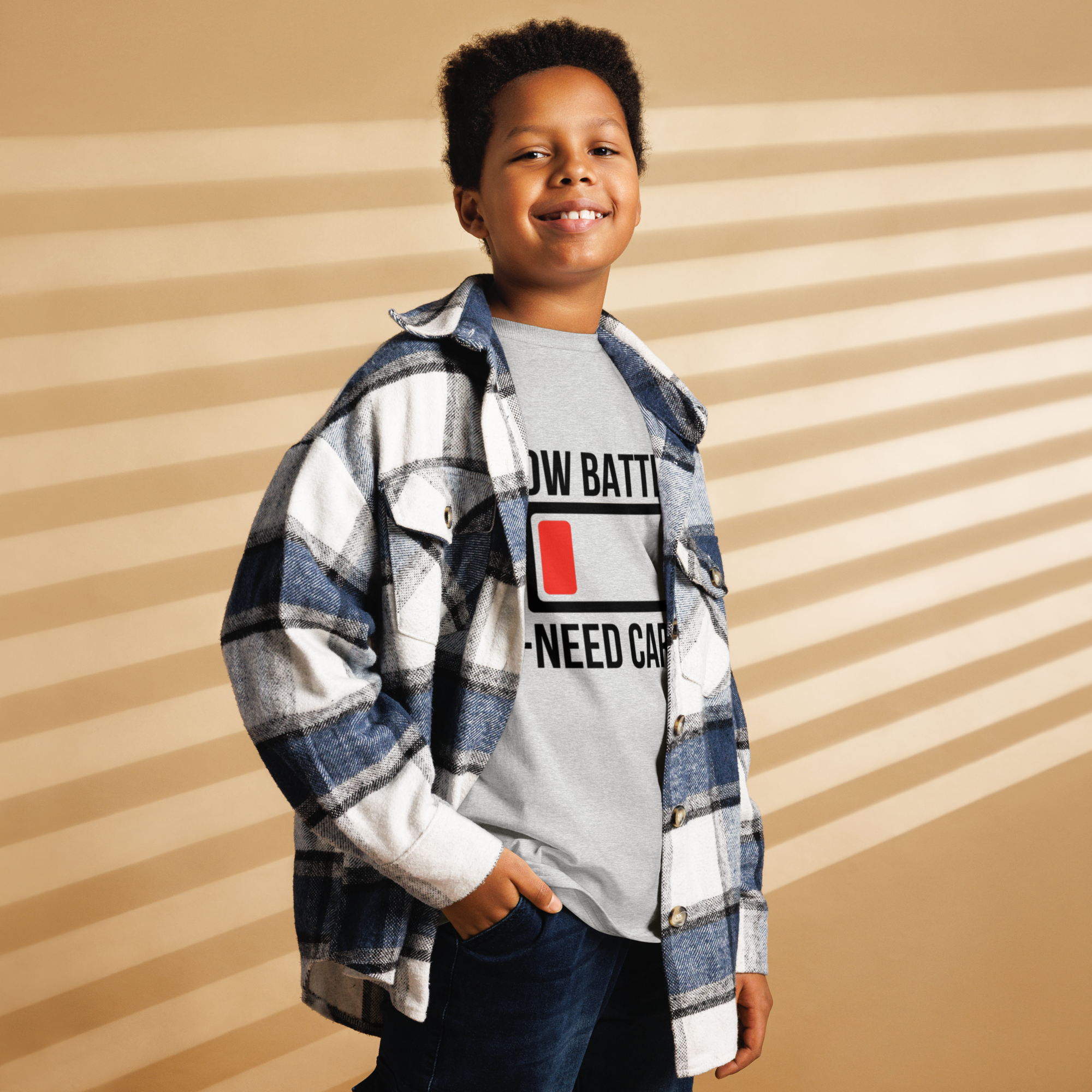 Low battery need carbs - Youth shirt